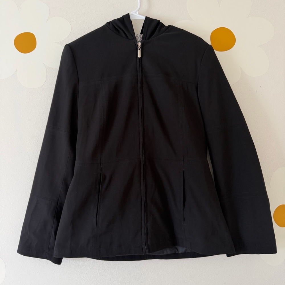 Vintage ESprit Women’s Nostalgic Black Hooded Zip Up Jacket Weatherproof